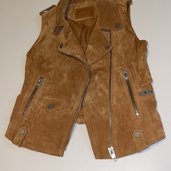 Blank NYC Tan Suede Boho Biker Moto Vest - Women’s Size XS - Picture 7 of 10
